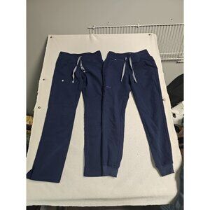 Figs Yola High Waist  Scrub Pants Navy Blue Size XXS Petite BLUE lot Of 2